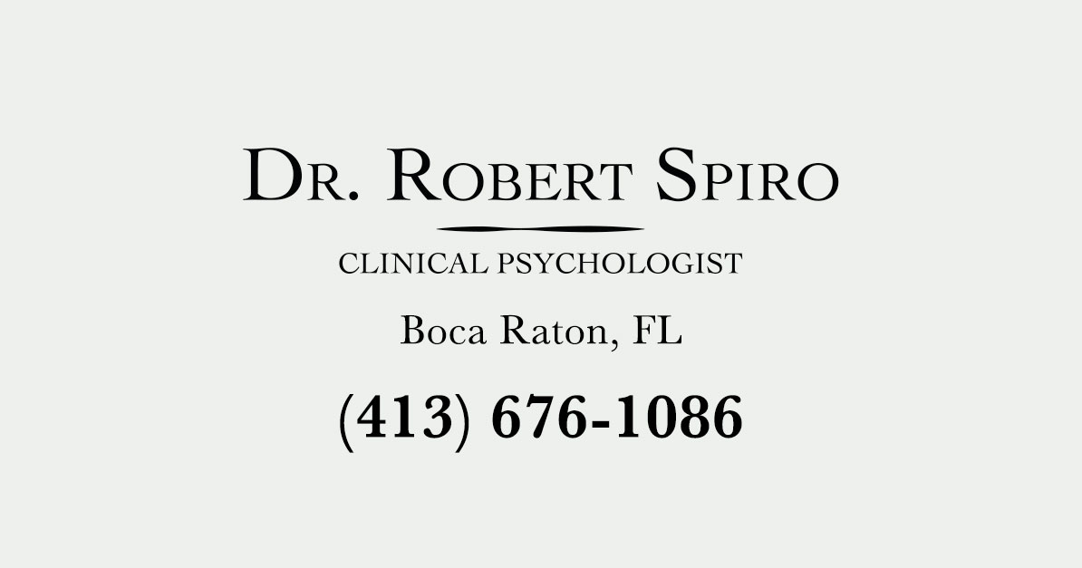 About Dr Robert Spiro Best Psychologist in Boca Raton FL